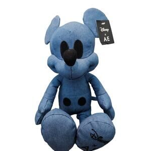 Disney x American Eagle Mickey Mouse Plush Special Edition Denim Soft Toy 12"